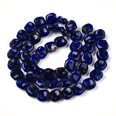 Handmade Milleflori Glass Beads Strands LAMP-M018-01A-07-1