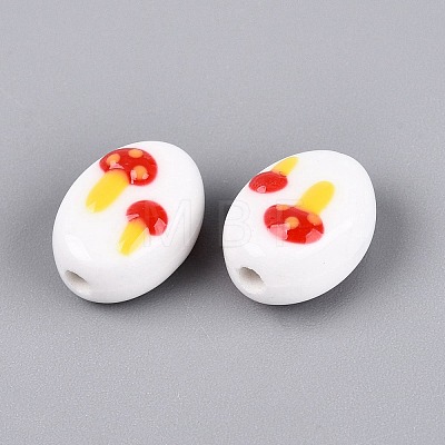 Handmade Porcelain Ceramic Beads PORC-Q005-07B-1