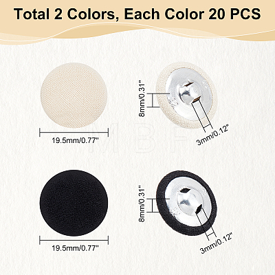   40Pcs 2 Colors Aluminum Buttons DIY-PH0008-67-1