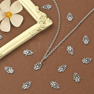 30Pcs 201 Stainless Steel Pendants STAS-CJ0002-36-1