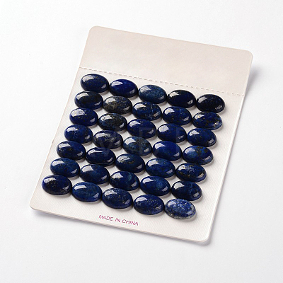 Dyed Natural Lapis Lazuli Oval Cabochons X-G-J329-17-22x30mm-1