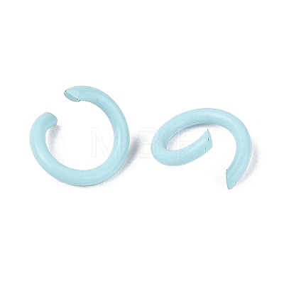 Spray Painted Iron Open Jump Rings IFIN-T017-04B-10-1