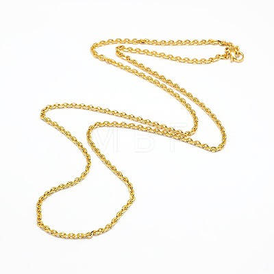 Fashionable 304 Stainless Steel Cable Chain Necklace Making STAS-A028-N081G-1
