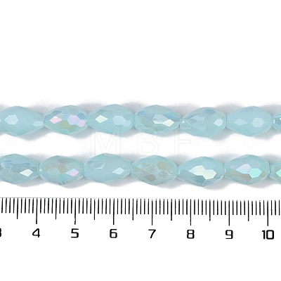 Opaque Solid Color Electroplate Glass Beads Strands LS-EGLA-N013-P4mm-B11-1