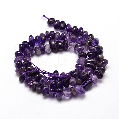 Natural Amethyst Chip Beads Strands X-G-E271-123-1