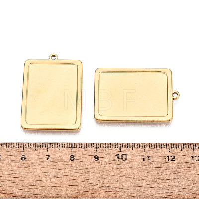 304 Stainless Steel Pendant Cabochon Settings STAS-N108-77G-1