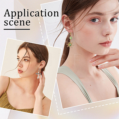 12Pcs Brass Huggie Hoop Earring Findings KK-CN0003-37-1