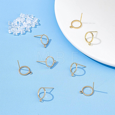 20Pcs Brass Stud Earring Findings KK-BC0001-91-1