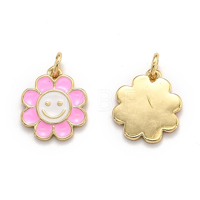 Brass Enamel Charms KK-O135-01A-1