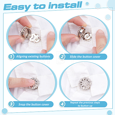 6Pcs Zinc Alloy Cufflinks BUTT-ME0001-36B-1