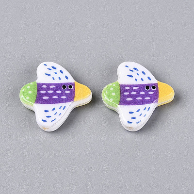 Printed Opaque Resin Beads RESI-N043-24B-1