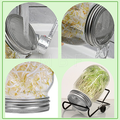 14Pcs 2 Style 304 Stainless Steel Strainers for Seed Sprout AJEW-BC0002-09-1