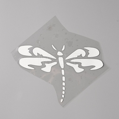 Dragonfly Reflective PET Plastic Car Decals DIY-WH0030-38C-1