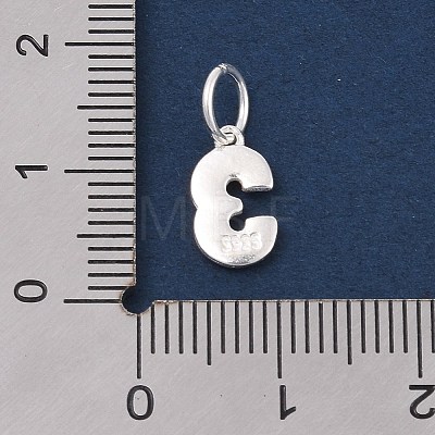 Number Series 925 Sterling Silver Charms LS-STER-Q002-01D-1