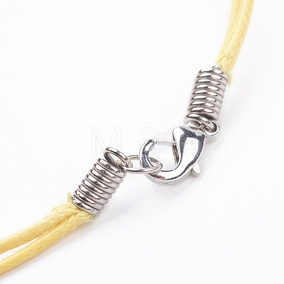 Waxed Polyester Cord Tiered Necklaces NJEW-JN01980-1