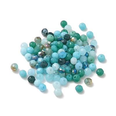 Electroplate Glass Beads GLAA-D020-01E-1