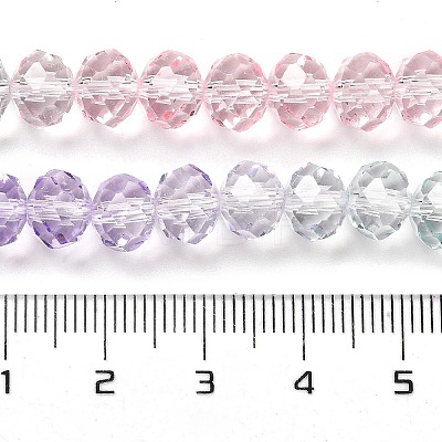 Transparent Painted Glass Beads Strands X1-DGLA-A034-T6mm-A23-1