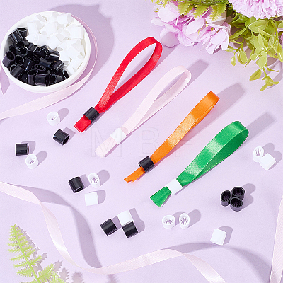 100Pcs 2 Colors Resin Wristband Barbed Buckles DIY-CP0013-75-1