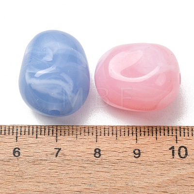 Two-Tone Imitation Gemstone Acrylic Beads AC-CBA7B05-34-1