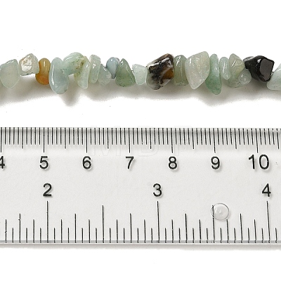 Natural Flower Amazonite Chips Beads Strands G-M205-12-01-1