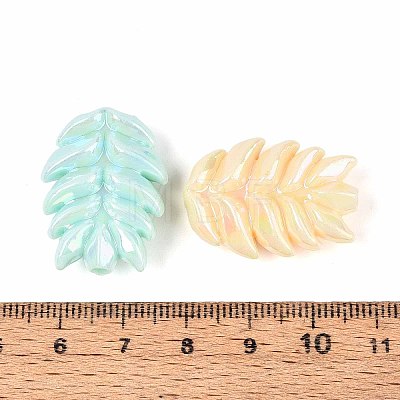 UV Plating Opaque Acrylic Beads OACR-N150-15-01-1