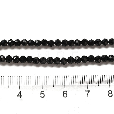 Natural Black Onyx Beads Strands G-K020-3mm-30-1