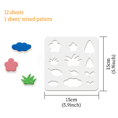 PET Hollow Out Drawing Painting Stencils DIY-WH0394-0189-1