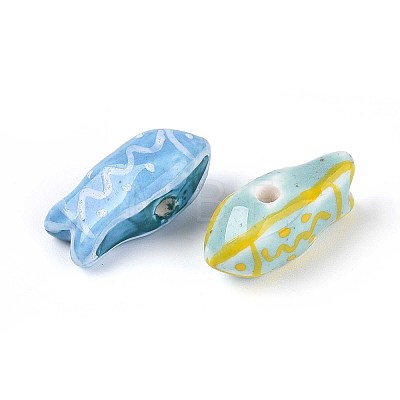 Handmade Porcelain Ceramic Beads PORC-T133-28M-1