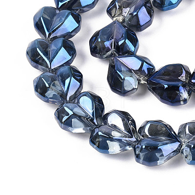 Electroplate Transparent Glass Beads Strands EGLA-B012-AB19-1