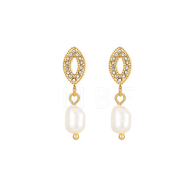 Stainless Steel Earrings with Pearl NB4152-3-1