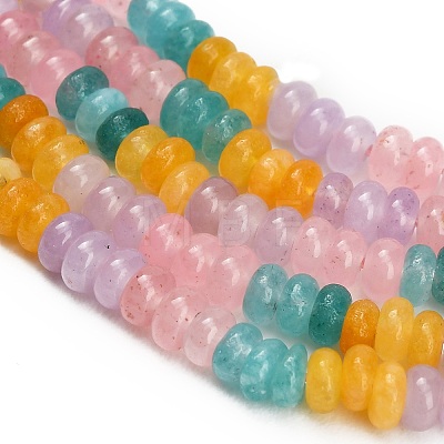 Gradient Color Natural Dyed White Jade Beads Strands GG-CBA1E0E-01D-1