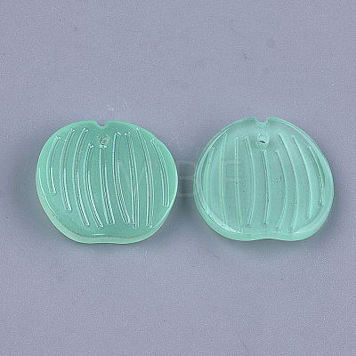 Transparent Spray Painted Glass Pendants GLAA-S183-25B-1