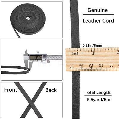Gorgecraft Flat Cowhide Leather Cord WL-GF0001-09B-01-1