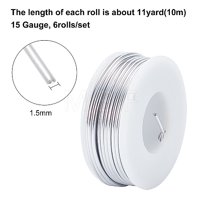 BENECREAT Round Aluminum Wire AW-BC0003-31A-1.5mm-1