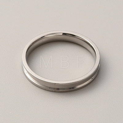 201 Stainless Steel Grooved Finger Ring for Men Women RJEW-WH0009-04G-P-1