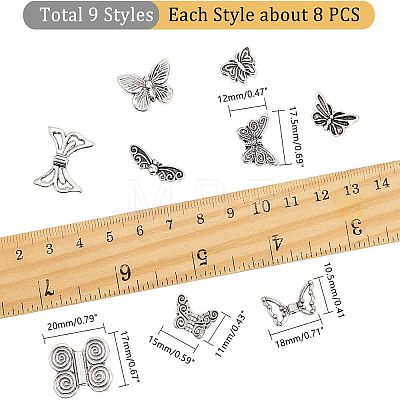 Tibetan Style Alloy Beads TIBE-NB0001-10AS-1