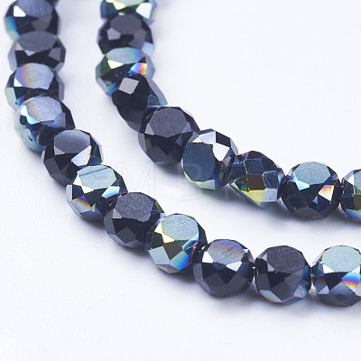 Electroplate Glass Beads Strands EGLA-J032-4mm-M-1