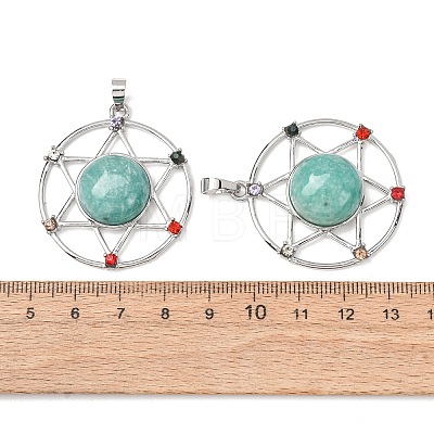 Natural Amazonite Pendants GG-CBA0251-09A-P-1