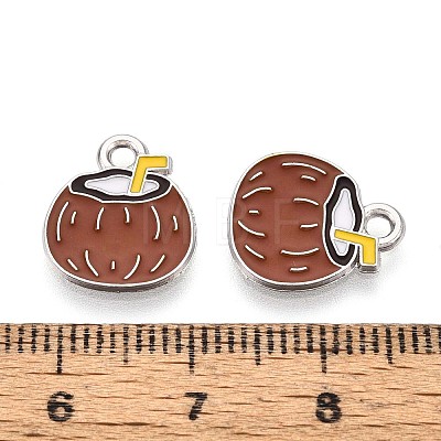 Fruit Alloy Enamel Charms PALLOY-S058-01P-17-1