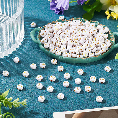 500Pcs Plating Acrylic Beads PACR-TADJ0001-01Z-1