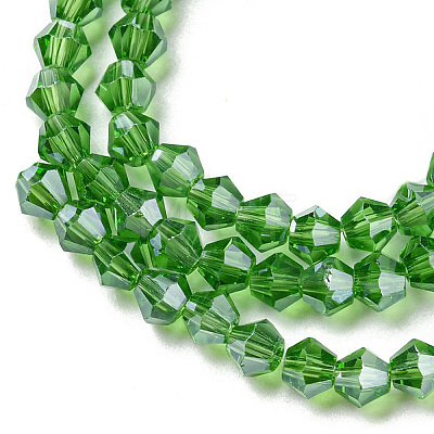 Transparent Electroplate Glass Beads Strands EGLA-A039-T3mm-A03-1