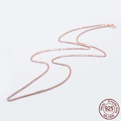 925 Sterling Silver Chain Necklaces STER-F039-60cm-16RG-1
