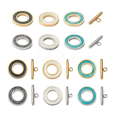 KISSITTY 304 Stainless Steel Toggle Clasps STAS-KS0001-13-1