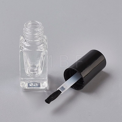 Transparent Glass Nail Polish Empty Bottle X-MRMJ-WH0026-02A-1