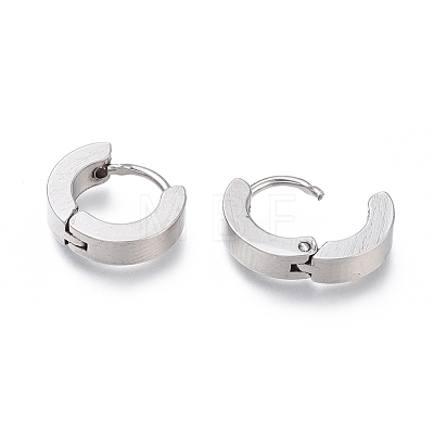 202 Stainless Steel Huggie Hoop Earrings EJEW-O087-09A-P-1