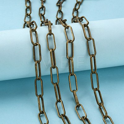 Iron Paperclip Chains CH-R026-19x8mm-AB-NF-1