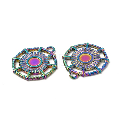 Ion Plating(IP) 304 Stainless Steel Pendant Cabochon Settings STAS-A070-20MC-1