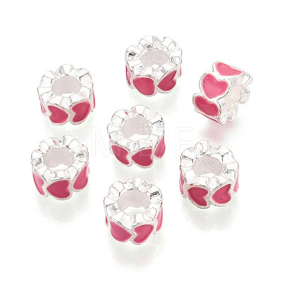 Alloy Enamel European Beads MPDL-R011-06-1