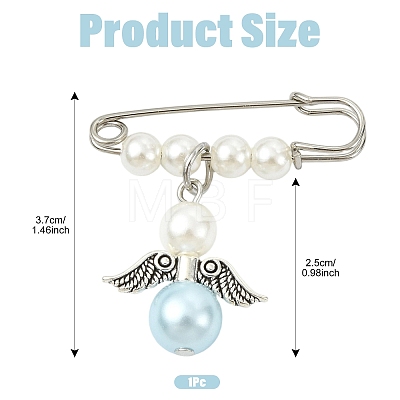 Iron Safety Pin Brooch JEWB-FS00003-1