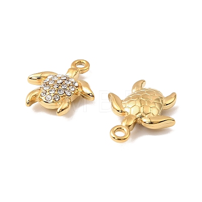 304 Stainless Steel with Crystal Rhinestone Charms STAS-G358-05G-01-1